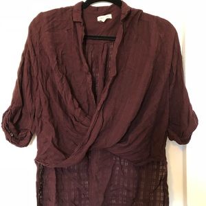 Urban Outfitters maroon blouse